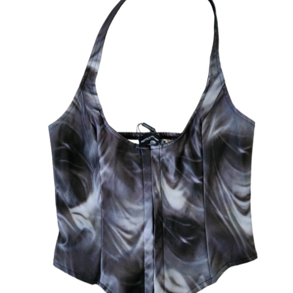Pretty little things faux leather halter